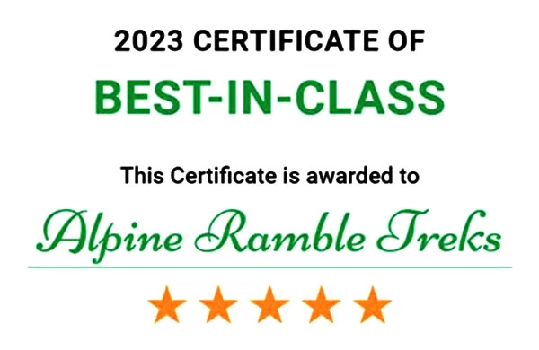 Travelers’ Choice Best of the Best & Bookmundi Certificate 2023