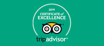 certificate of excellence ‘TripAdvisor Awards’ 2017-2019