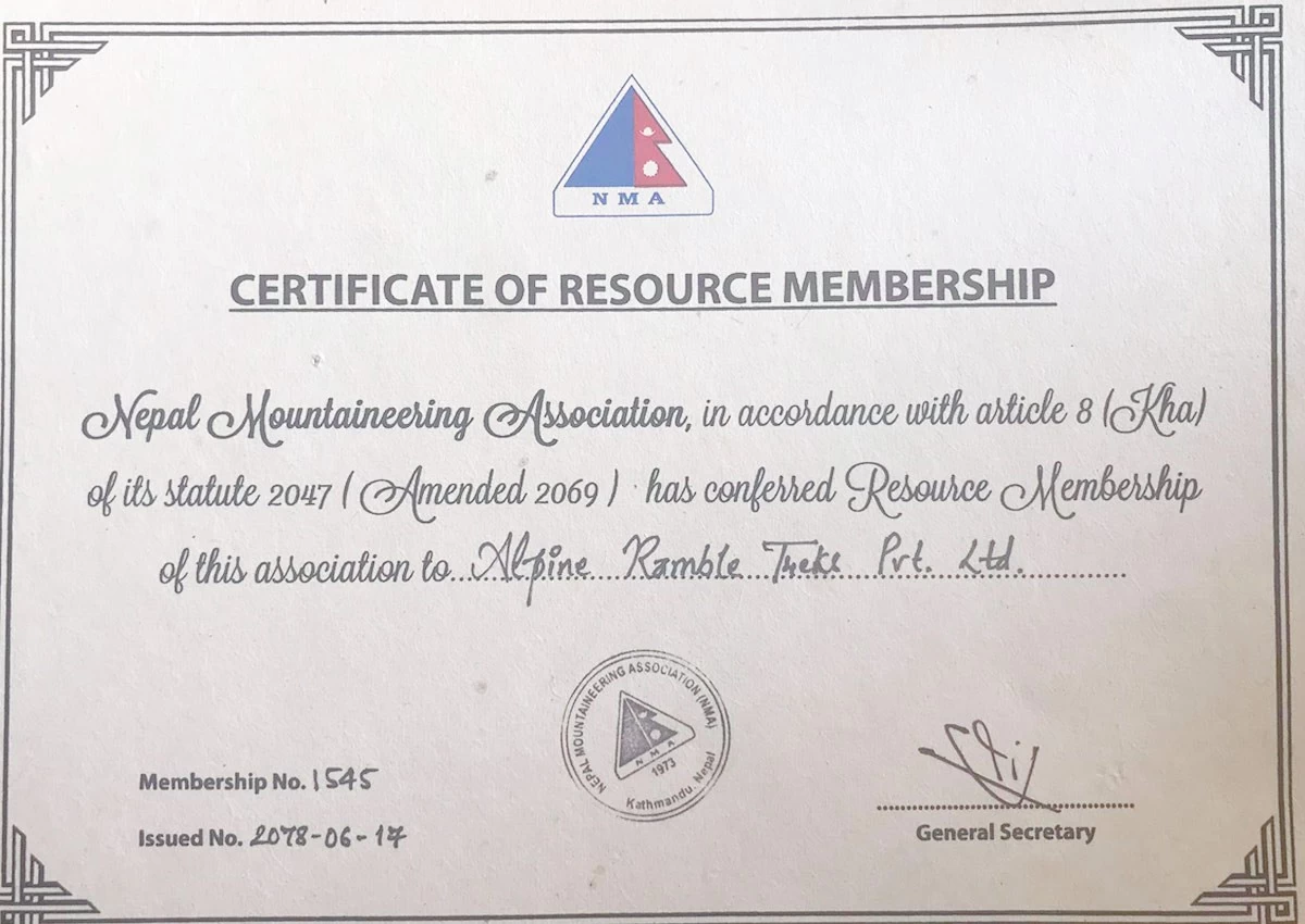 Nepal Mountaineering Association of Nepal (NMA)