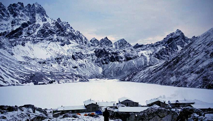 Gokyo Frozen Lake