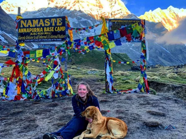 Annapurna Camp And Dog