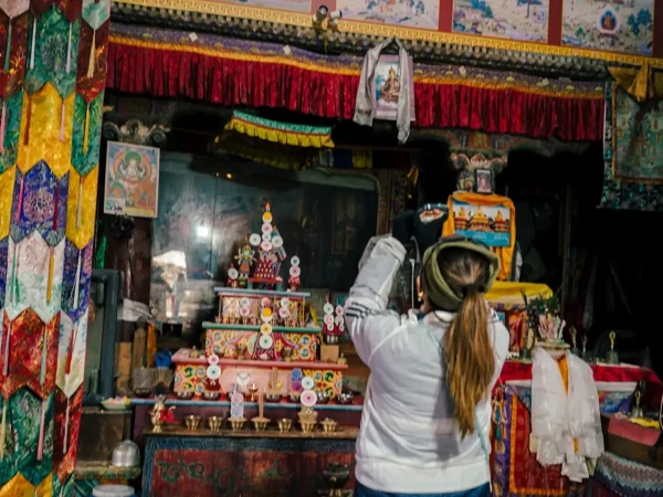 Buddhist Gompa In Uppermustnag Area