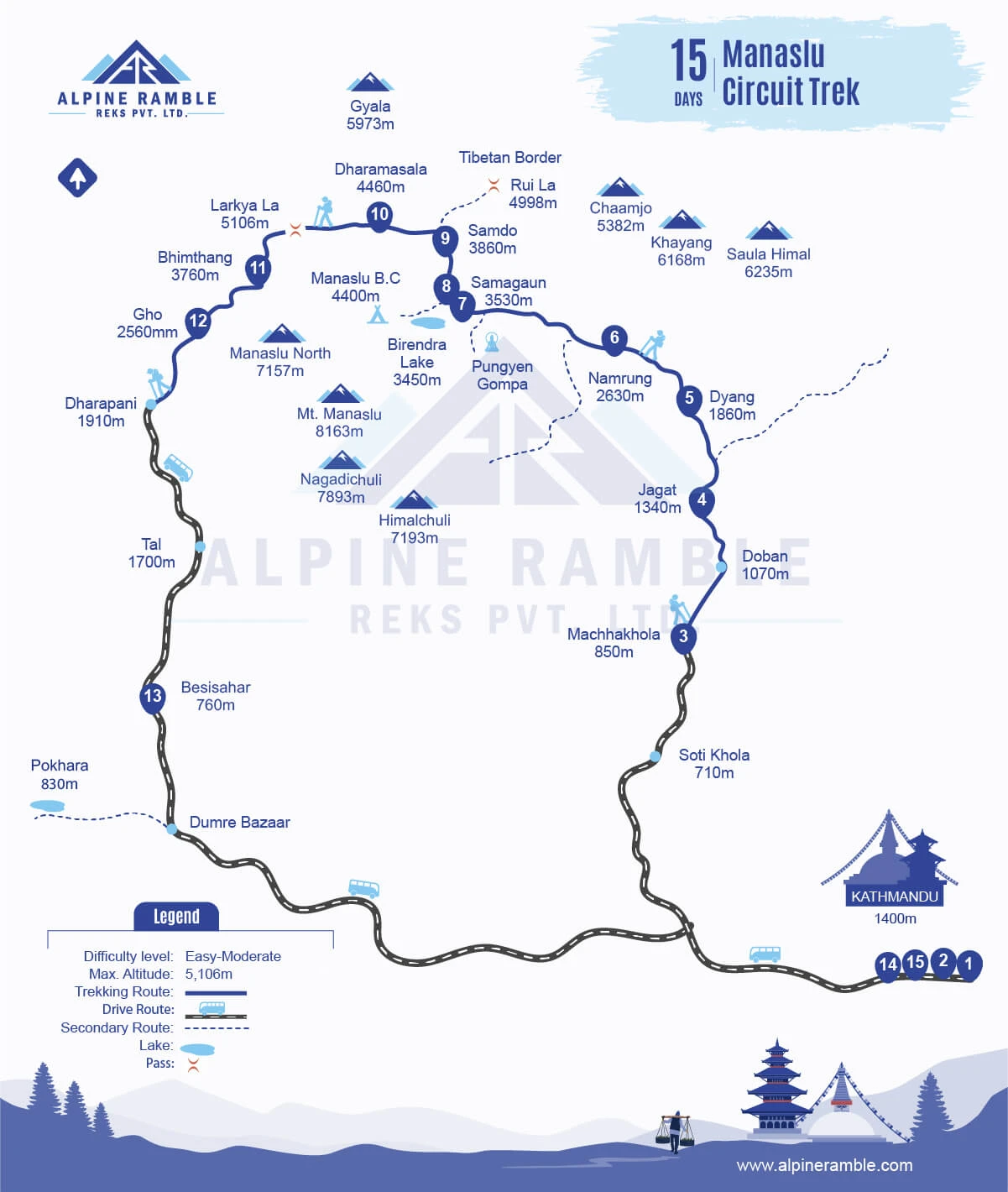 MANASLU MAP